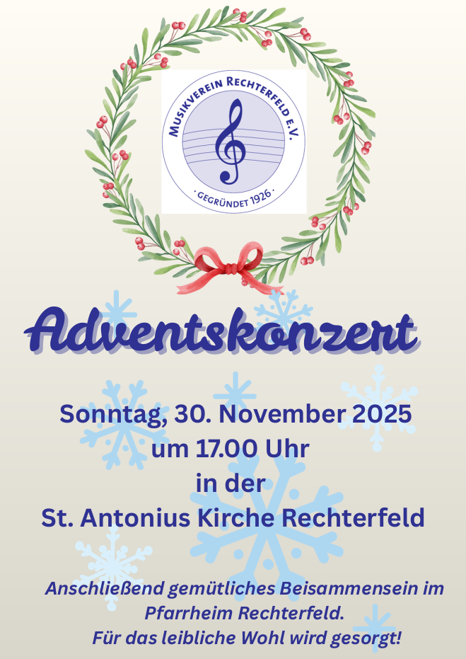 Plakat zum Adventskonzert 2025